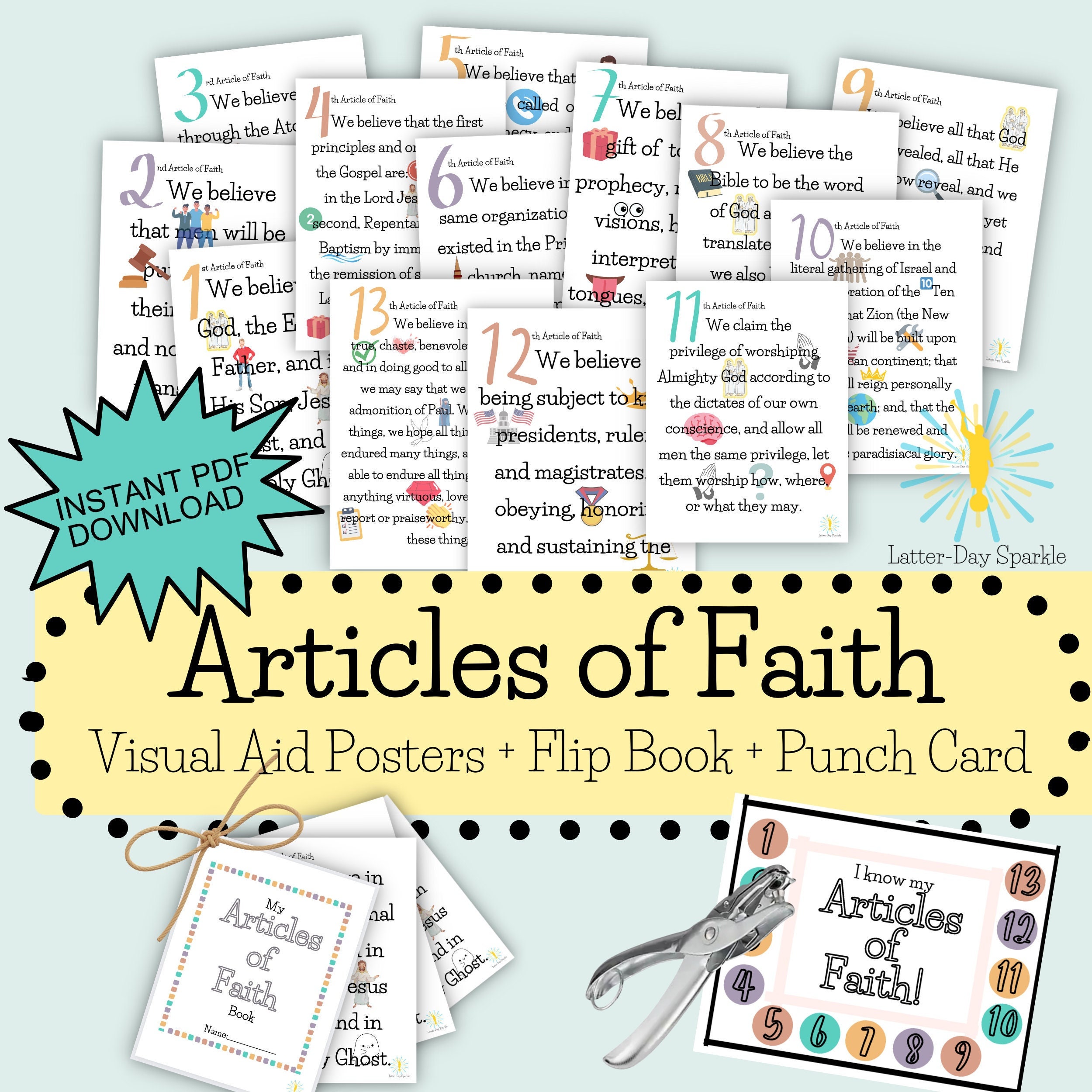 13 Articles of Faith Printable LDS Primary 2023 Visual Aid 13 Articles of Faith Printable LDS Primary 2023 Visual Aid