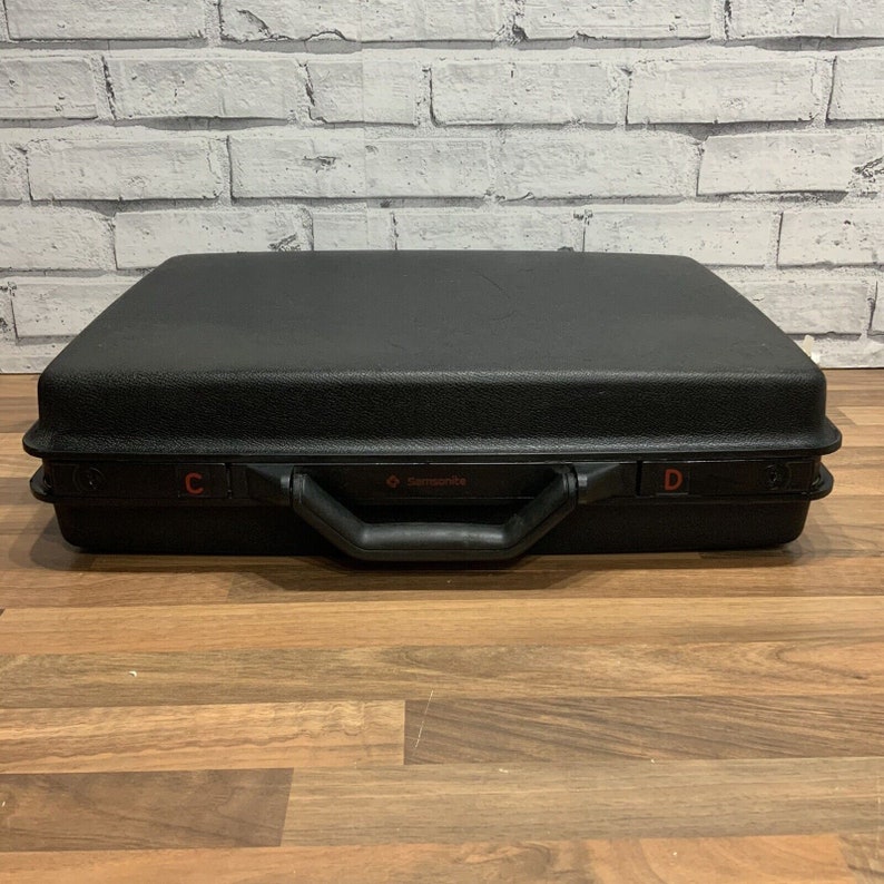 Vintage Samsonite Briefcase Hard Shell Brief Case Black No Key Etsy UK