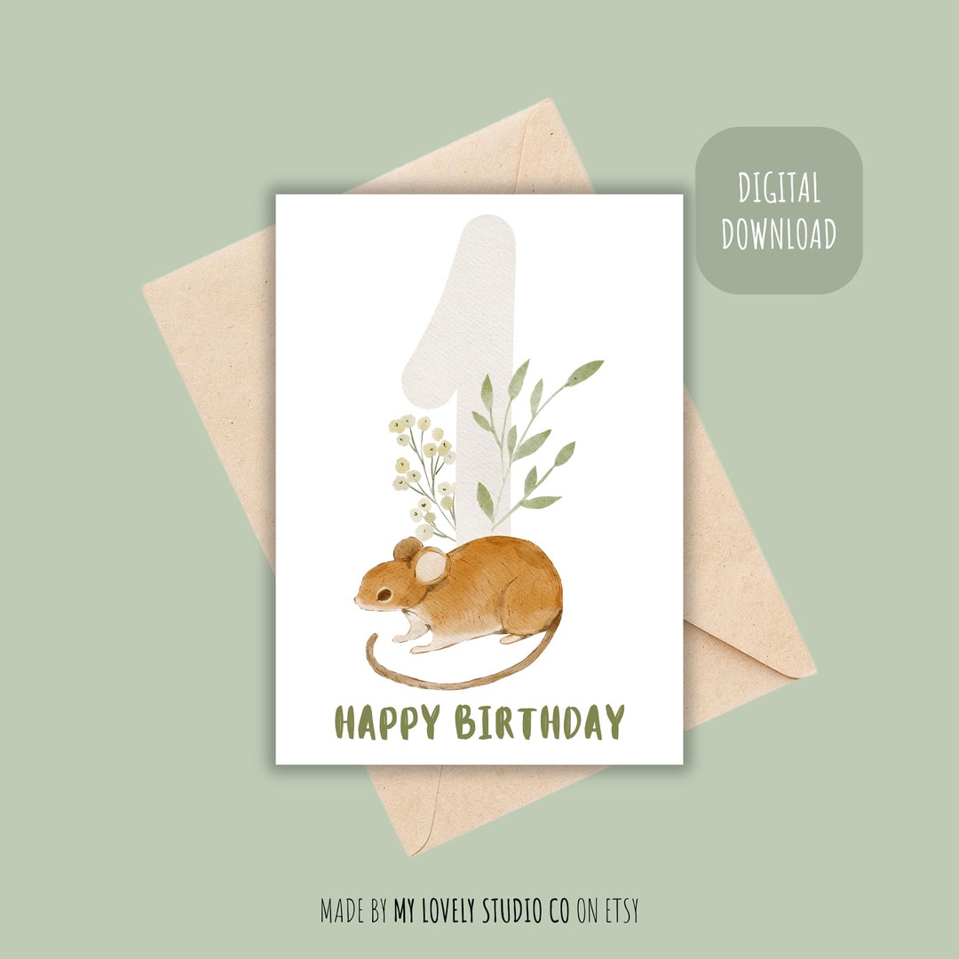 Printable 1st Birthday Card Boy Birthday Card Printable - Etsy