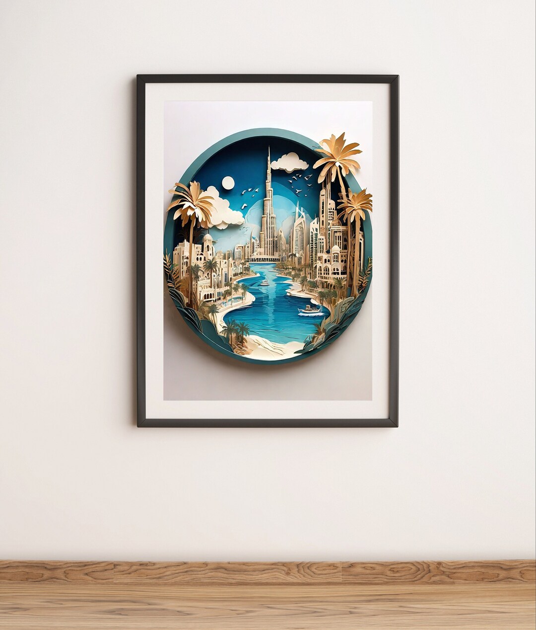 Dubai Travel Print Wall Art, Dubai Travel Poster, Wedding Gift
