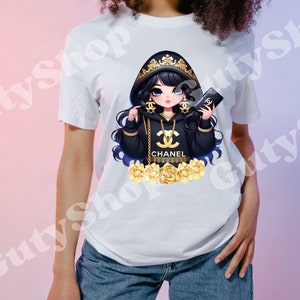 chica latina png con cartera de marca