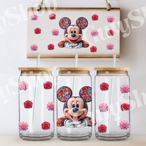 petite souris rouge avec effet strass png pour verres de 16 onces et bien plus encore