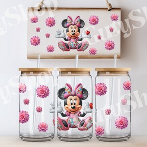 petite souris rose avec effet strass png pour verres de 16 onces et bien plus encore