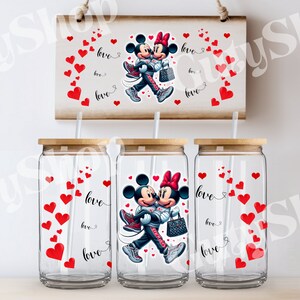 couple de souris amoureuses pour la Saint-Valentin png pour verre de 16 onces