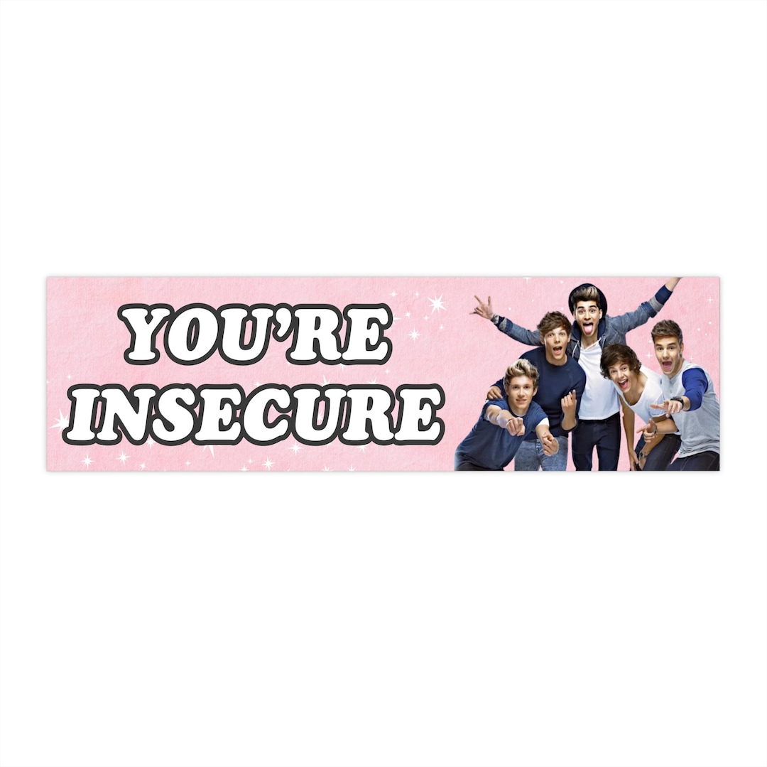 One Direction You're Insecure | Bumper Sticker & Magnet | Funny Meme ...
