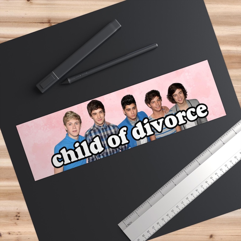 Child of Divorce | Bumper Sticker AND Magnet | Funny Meme Sticker | 8.7'' X 2.7'' | Waterproof Quality image 2