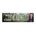 Why are you so close to me loca? | Bumper Sticker AND Magnet | Funny Meme Sticker | 8.7'' X 2.7'' | Waterproof Quality