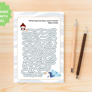 Labyrinth puzzles, learning fine motor skills, activity for first graders, 1st grade exercises, preschool, holiday activity, teaching material