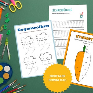 Aprendizaje de habilidades motoras finas, control del lápiz, ejercicios de balanceo, ejercicios de trazado, aprender a escribir, ejercicios de escritura preescolar, ejercicios de primer grado, digital