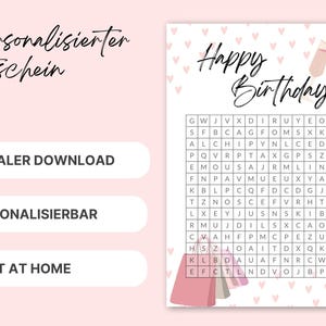 Cupón rompecabezas personalizable, cupón, rompecabezas, personalizado, felicitaciones, regalo rompecabezas, cupón rompecabezas, cumpleaños
