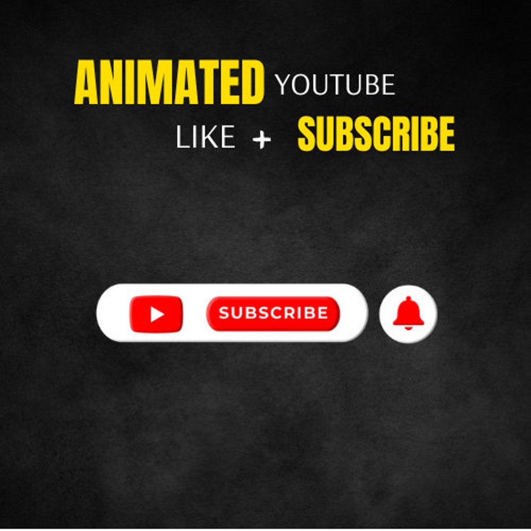 Subscribe With Animation Animated Youtube Subscribe Button - Etsy