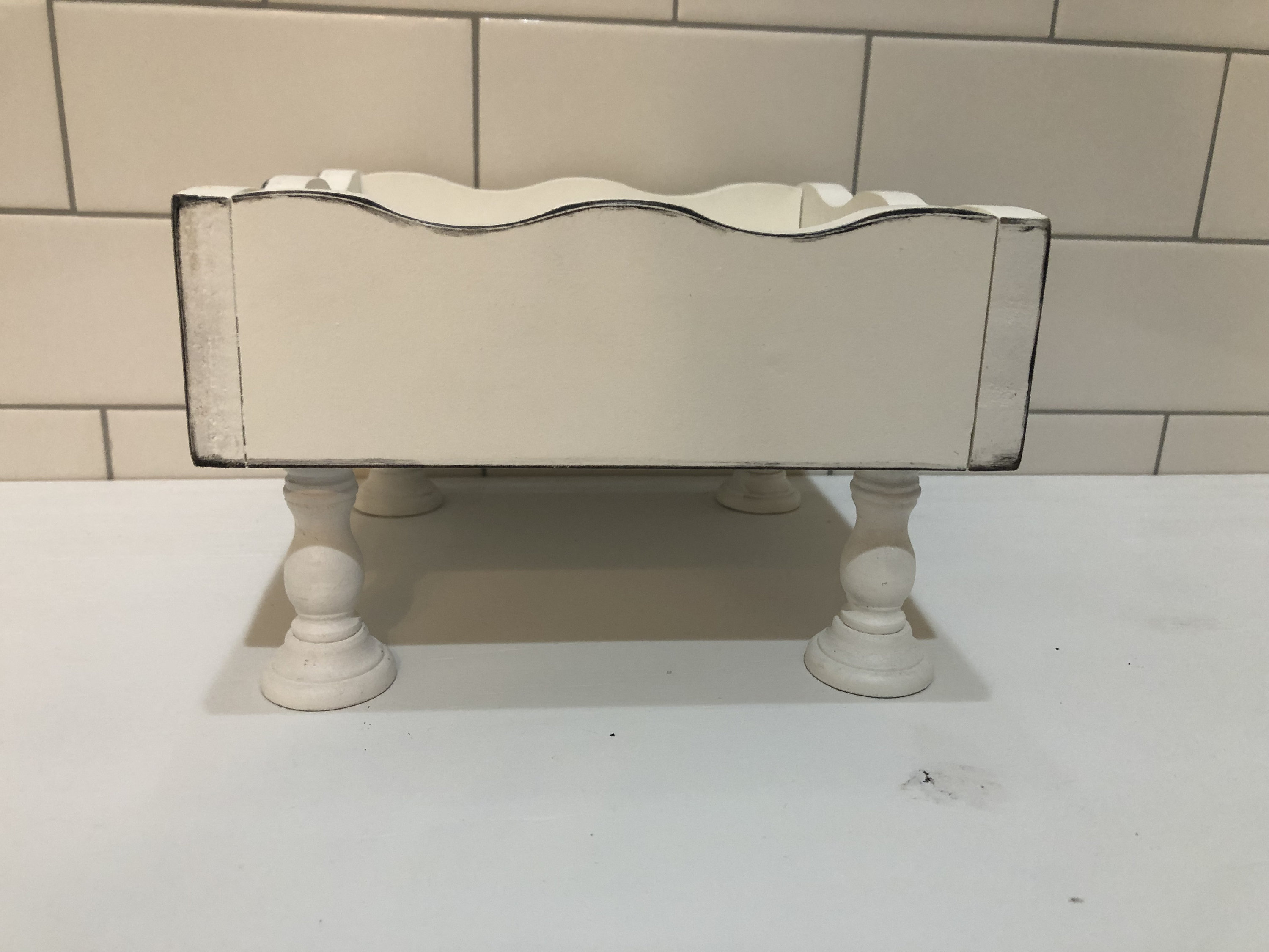 Vintage Farmhouse/cottagecore White Wood Riser - Etsy