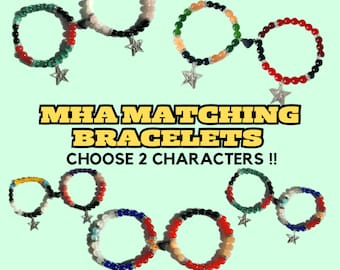 MHA Matching Bracelets - My Hero Anime Matching Bracelets (Choose 2 Characters) - Anime Bracelets