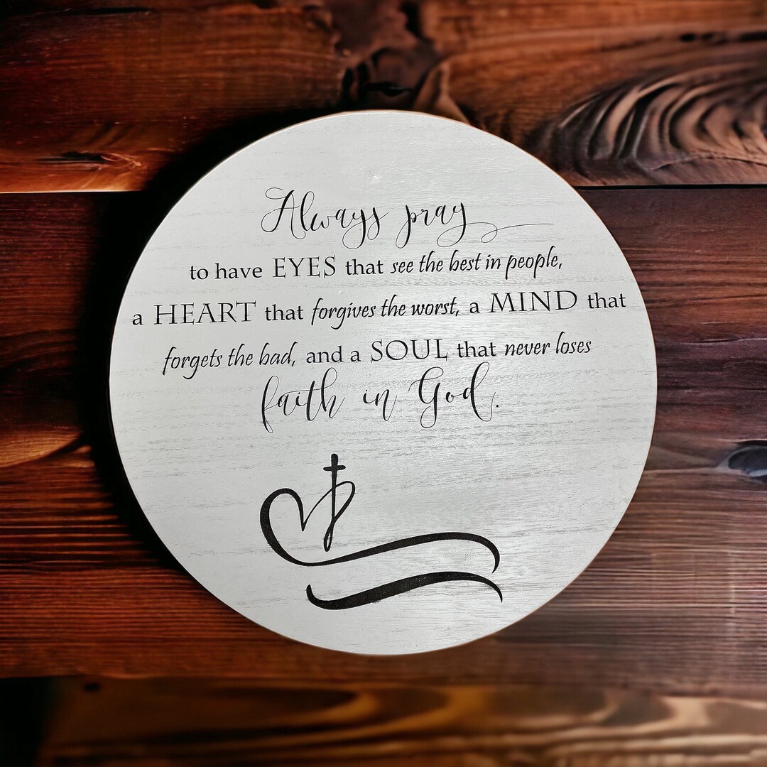 Bible Verse Wall Art, Wooden Prayer Wall Art, Religious Home Decoration for Christian, Wall