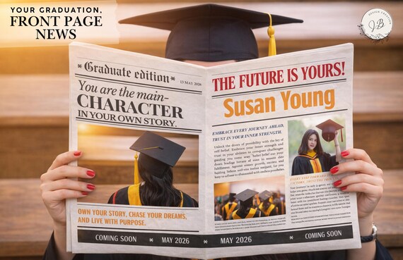 Custom Graduation Newspaper Announcement