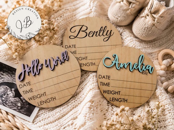 Personalized baby announcement