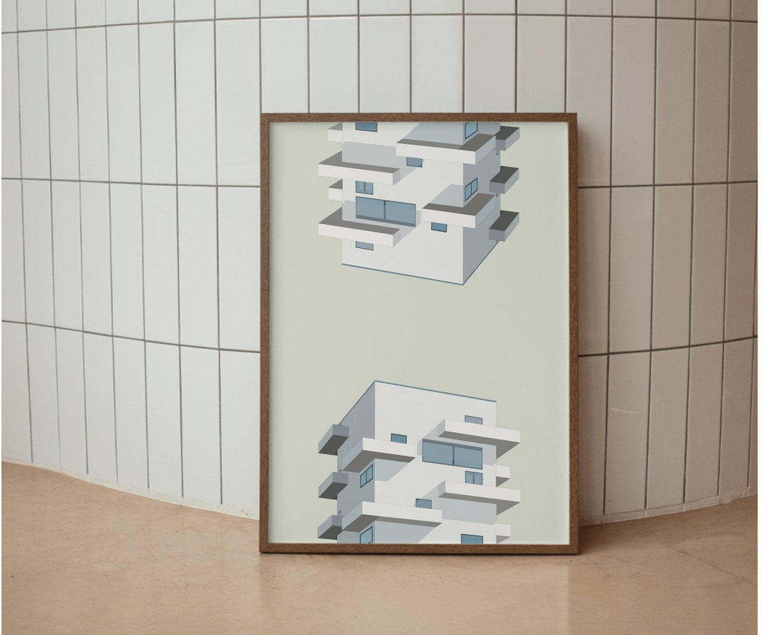 Unique Print Modern Architecture Wall Art Minimal Etsy