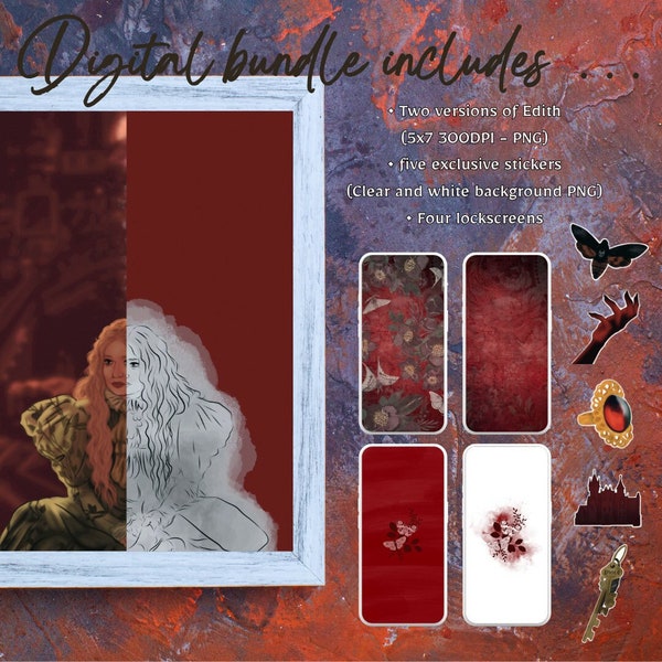 Crimson Peak Digital Package (feat Edith Cushing) prints • lockscreens • exclusive stickers