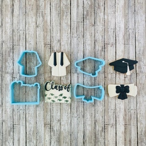 Graduation Cookie Cutters, graduation hat Cutter, graduation gown Cutter, graduation plaque Cutter, Party Cutter, diploma cutter