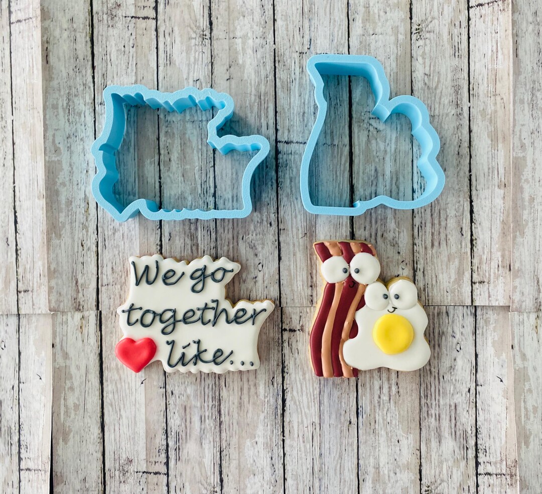 Bacon and Eggs Cutters, We Go Together Cutter, Valentines Cutter - Etsy