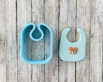 Baby Bib Cookie Cutter, bib cutter, food cutter, baby cutter, baby shower cutter