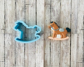 Rocking Horse Cookie Cutter, baby cutter, animal cutter, baby shower cutter, toy cutter, horse cutter