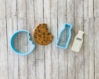 Milk & Cookies Cookie Cutters, cookie cutter, milk cutter, desert cutter, drink cutter, kid cutter, snack cutter