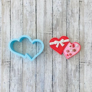 Double Heart Cookie Cutter, shape cutter, heart cutter, wedding cutter, valentines cutter, candy box cutter, chocolate box cutter