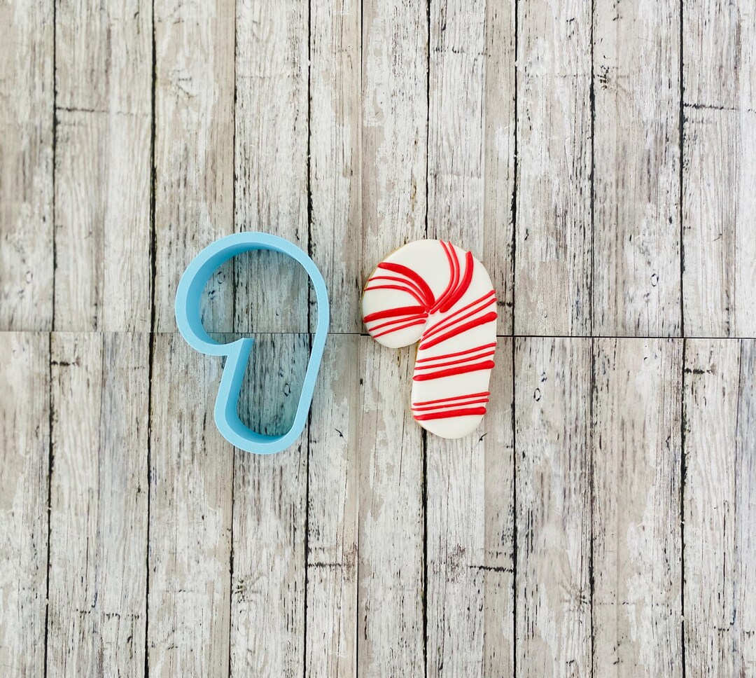 Candy Cane Cutter Chubby Candy Cane Cookie Cutter, Fat Candy Cane Cutter, Christmas ...