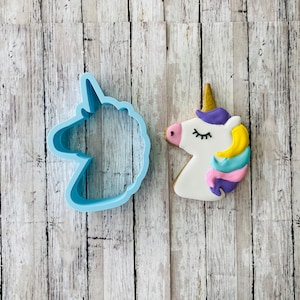 Unicorn Head Cookie Cutter, unicorn cutter, animal cutter, birthday cutter, rainbow cutter, girl cutter, party cutter