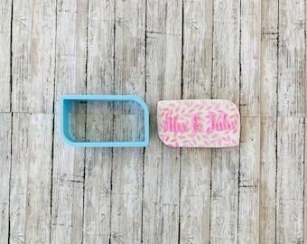 Rounded Rectangle Cookie Cutter, frame cutter, wedding cutter, bridal shower cutter, shower cutter, shape cutter, plaque cutter