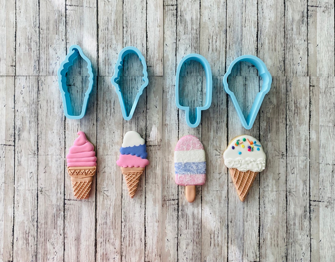 Ice Cream Cookie Cutters, Ice Cream Cone Cutter, Desert Cutter, Party