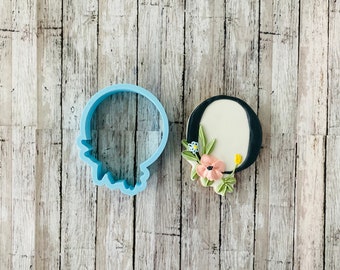 Floral O Cookie Cutter, Floral Cutter, leaves cutter, Mother’s Day cutter, Letter cutter, wedding cutter