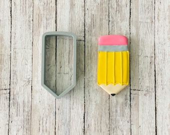 Fat Pencil Cookie Cutter, Back to Schule Cutter, Bleistiftschneider, Lieferungsschneider, Büroschneider, Schuleschneider