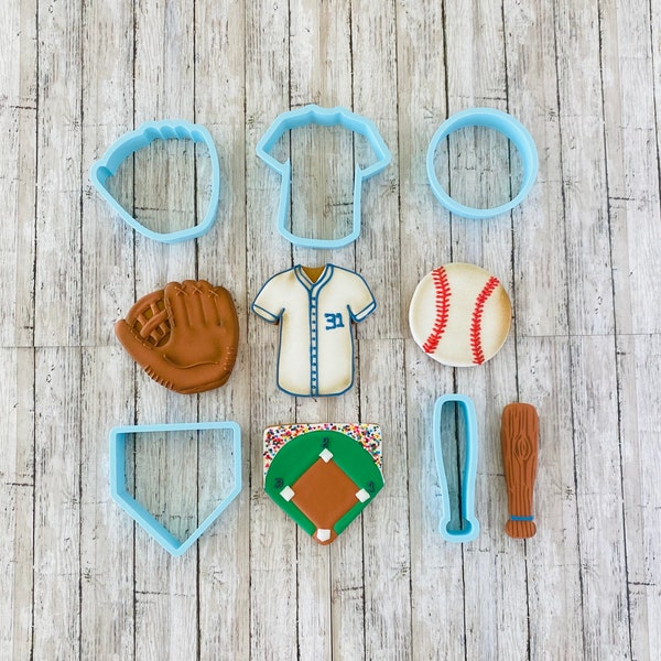 Baseball Cookie Cutter, bat cutter, sports cutter, ball cutter, mit cutter, jersey cutter, plate cutter