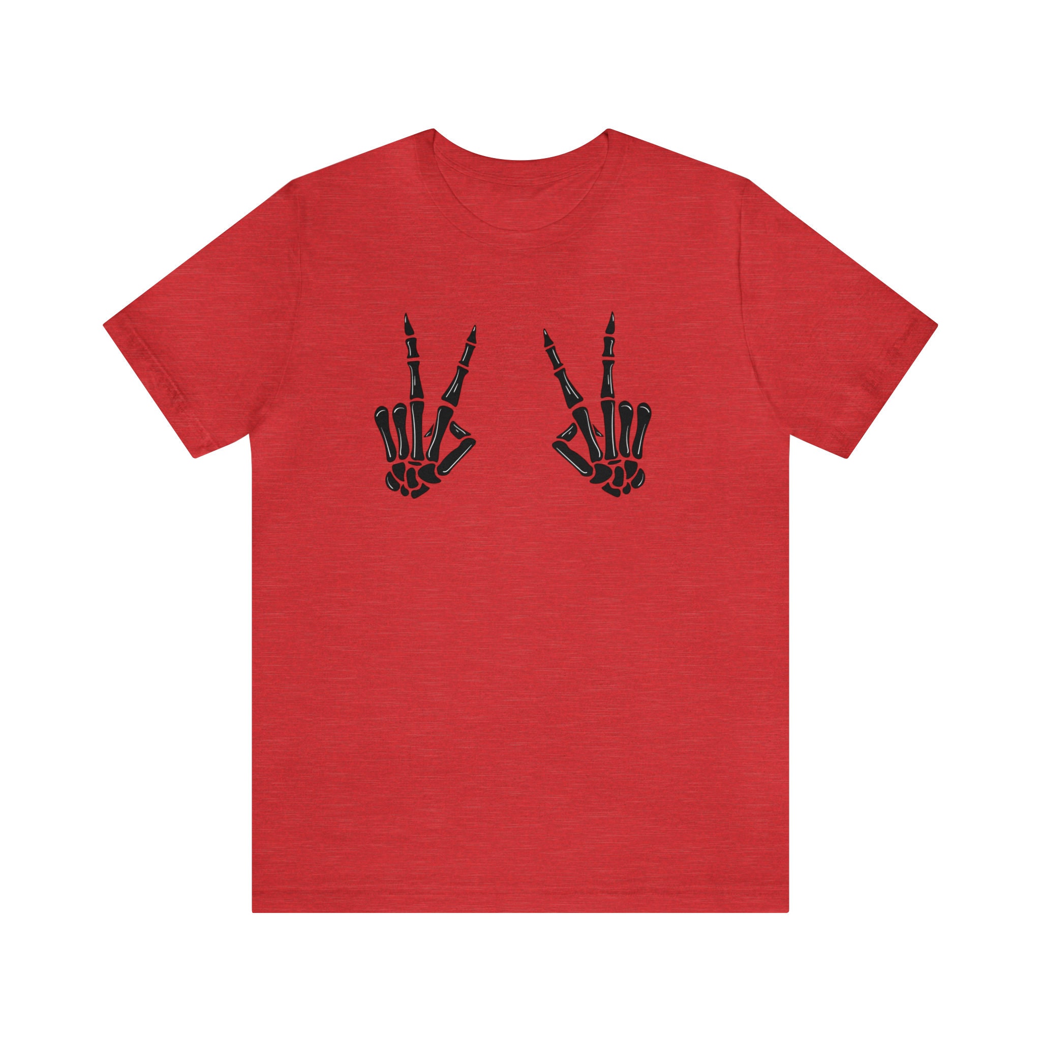 Discover Funny PEACE SIGN HANDS Shirt, Skeleton Hands Shirt, Skeleton Shirt, Peace Hand Shirt, Halloween Skeleton Shirt, Funny Shirt