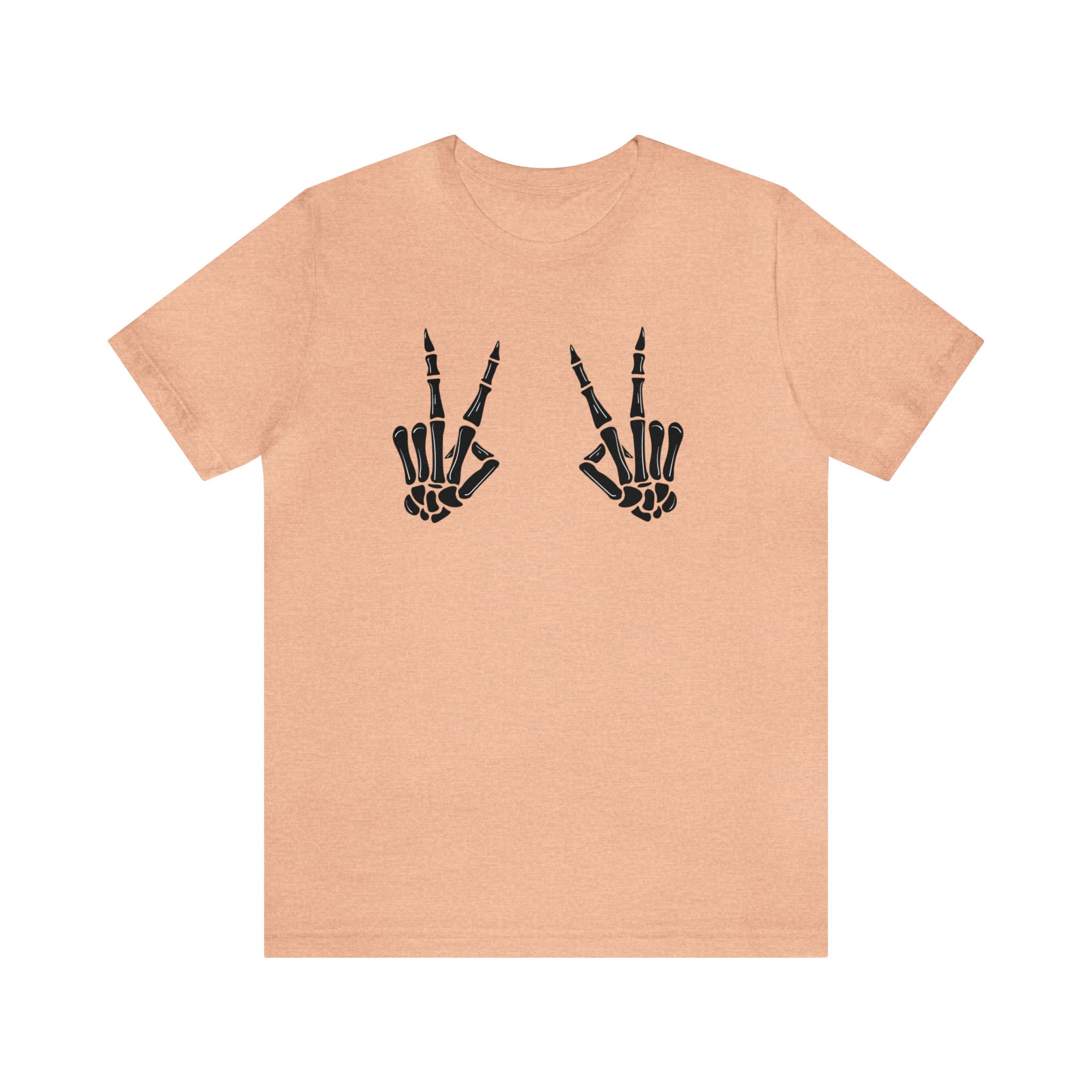 Discover Funny PEACE SIGN HANDS Shirt, Skeleton Hands Shirt, Skeleton Shirt, Peace Hand Shirt, Halloween Skeleton Shirt, Funny Shirt