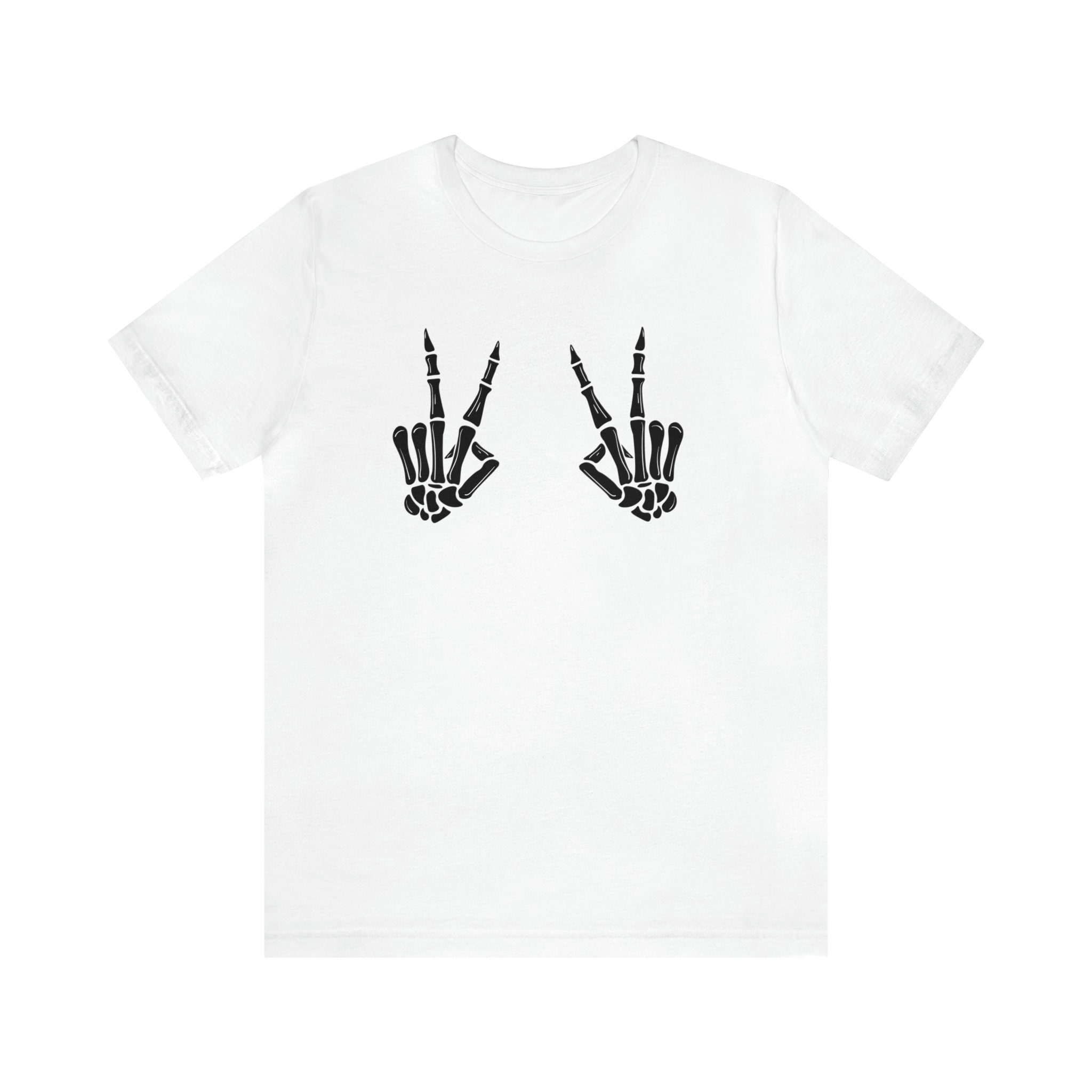 Discover Funny PEACE SIGN HANDS Shirt, Skeleton Hands Shirt, Skeleton Shirt, Peace Hand Shirt, Halloween Skeleton Shirt, Funny Shirt