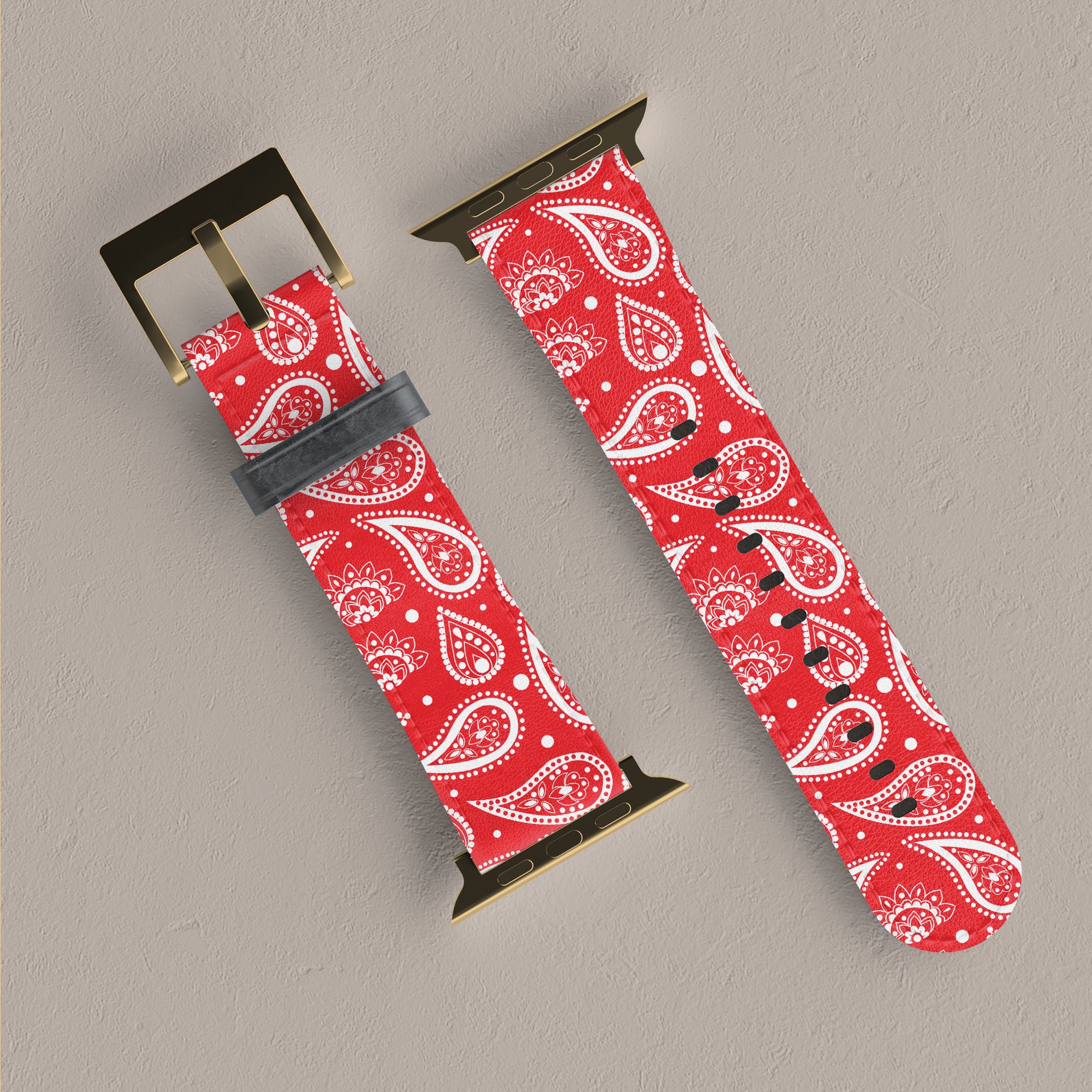 Red bandana 2025 apple watch band