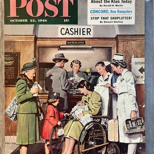 Saturday Evening Post Magazine Cover – October 22nd, 1949 – Ad #414