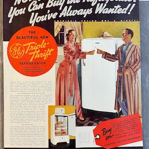 General Electric Refrigerators - Saturday Evening Post – May 1937 – Ad #507