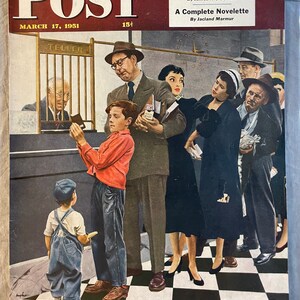 Saturday Evening Post Magazine Cover – March 17th, 1951 – Ad #416