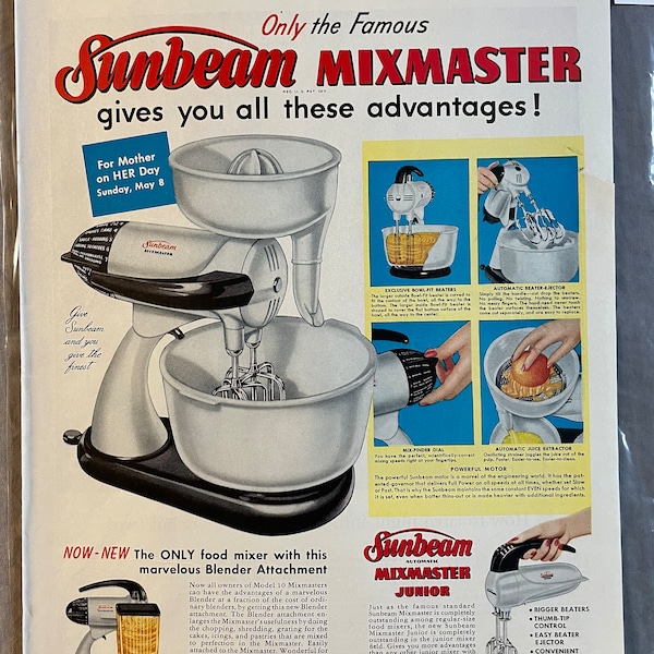 Sunbeam Mixmaster Etsy