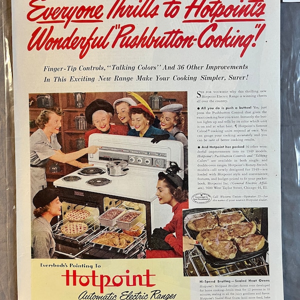 Hotpoint Electric Range - Saturday Evening Post – June 1949 – Ad #502