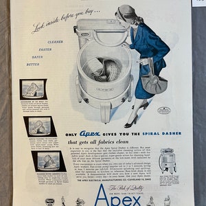 Apex Washing Machine - Saturday Evening Post – May 1947 – Ad #495
