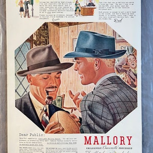 Mallory Hats - Life Magazine – September 1940 – Ad #433