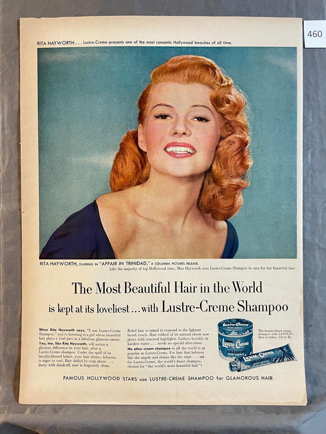 Lustrecreme Shampoo Rita Hayworth Life Magazine Etsy
