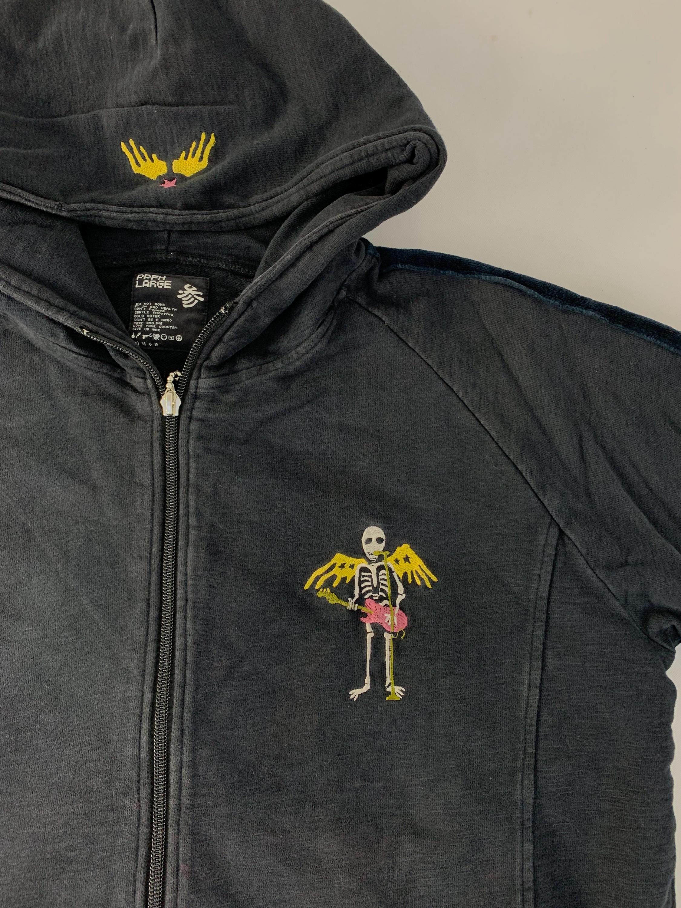 トップス 00s PPFM skull print fleece Y2K archive トップス 00s PPFM skull print fleece Y2K archive 00s PPFM skull