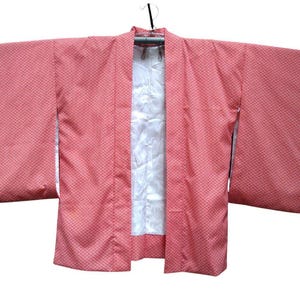 Vintage Haori Art Pattern Robe Kimono Japanese Traditional Cardigan Happi Jacket Noragi Yukata Sashiko Hanten Jinbei Fit Size S M W216