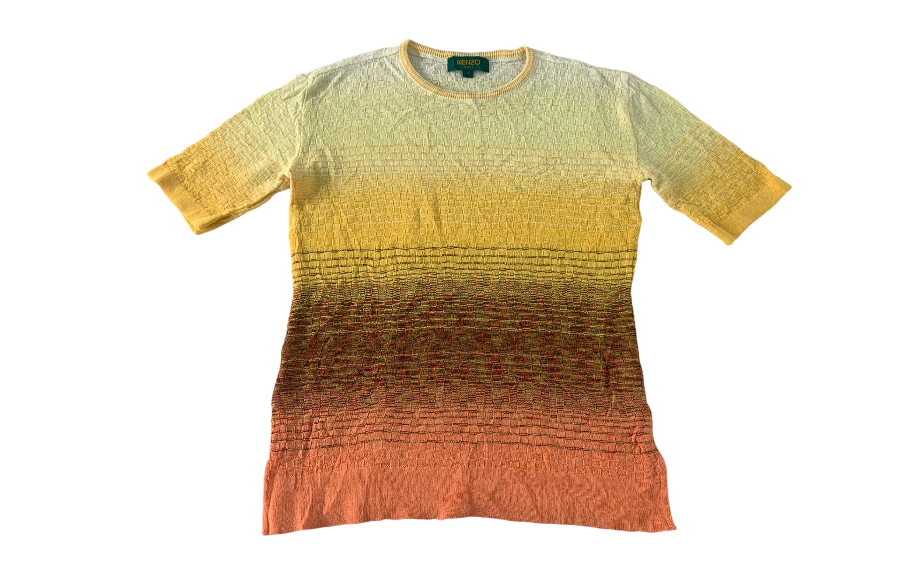 トップス 90s kenzo golf knit  pattern vintage Vintage 90s Kenzo Golf Knit Multicolour Tee T-shirt Inspired